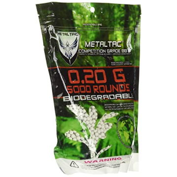 Eco-Friendly MetalTac Airsoft BBs Biodegradable .20g Pack of 5000 Rounds