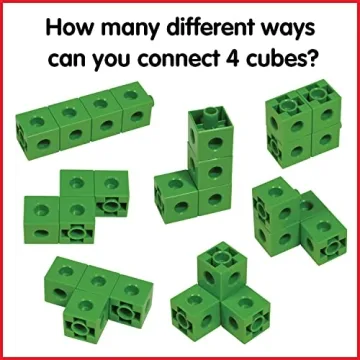 edxeducation Linking Cubes - 100 Colorful Snap Blocks for Kids