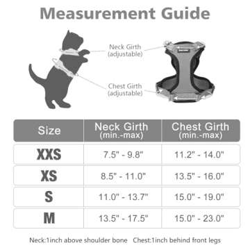Dooradar Cat Harness and Leash Set, Escape Proof Safe Adjustable Kitten Vest Harnesses for Walking, ...