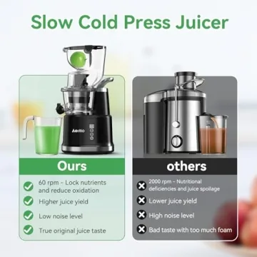 Aeitto Slow Cold Press Juicer for High Juice Yield