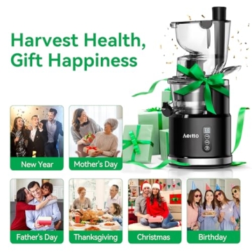 Aeitto Slow Cold Press Juicer for High Juice Yield