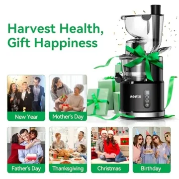 Aeitto Slow Cold Press Juicer for High Juice Yield