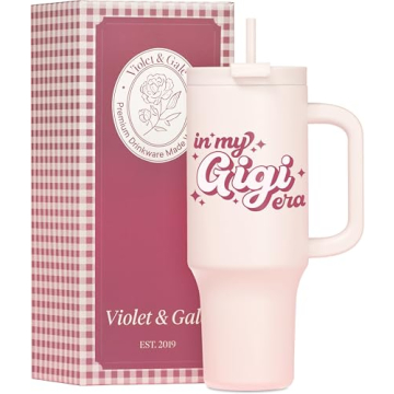 VIOLET & GALE Gigi Gifts For Grandma - Retro Collection - 40oz Insulated Tumbler with Handle, Gigi t...