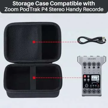 Lebakort Storage Case for Zoom PodTrak P4 Recorder