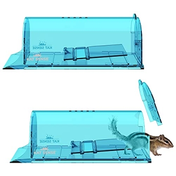Kat Sense Large Humane Rat Traps, Set of 2, Catch and Release Chipmunks Into The Wild, Cruelty Free,...