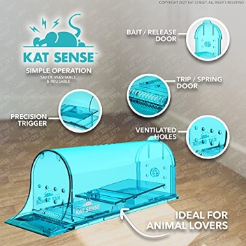 Kat Sense Large Humane Rat Traps for Eco-Friendly Pest Control
