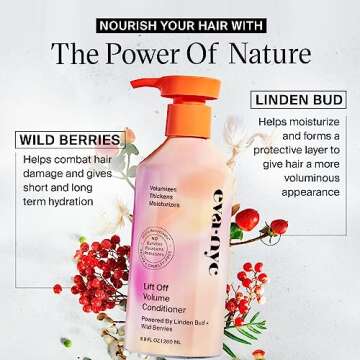 EVANYC Lift Off Volume Daily Hair Conditioner , 8.8 oz, Moisture-Rich Volumizing Hair Care products for Fine Hair, for Thick and Full Locks, GMO-Free & Color-Safe