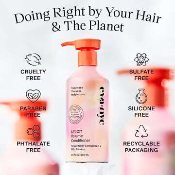 EVANYC Lift Off Volume Daily Hair Conditioner , 8.8 oz, Moisture-Rich Volumizing Hair Care products for Fine Hair, for Thick and Full Locks, GMO-Free & Color-Safe