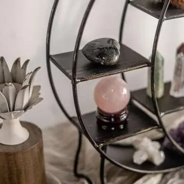 Stylish Apresolar Moon Shelf for Crystals and Decor