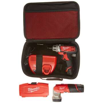 MILWAUKEE ELEC TOOL 2482-22 M12 12V Cordless Lithium-Ion 2 Tool Combo Kit with Bit Set