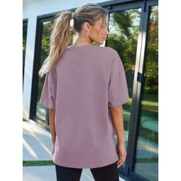 Trendy Queen Womens Fashion Workout T Shirts Athletic Plus Size Tops Summer Trendy Clothes 2025 Short Sleeve Spring Tee DarkPink XL