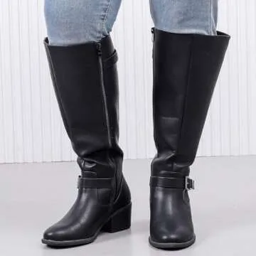 Luoika Women's Extra Wide Calf Knee High Boots for Winter