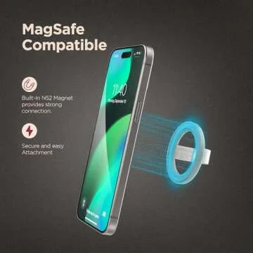 Stylish Magnetic Phone Grip for iPhones - Strong & Durable