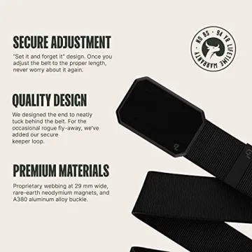 Groove Life Black Belt for Men with Magnetic Buckle
