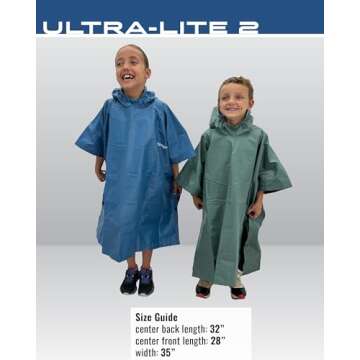 FROGG TOGGS Ultra-Lite2 Youth Waterproof Breathable Poncho
