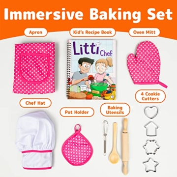 Kids Cooking Chef Set for Pretend Play and Learning