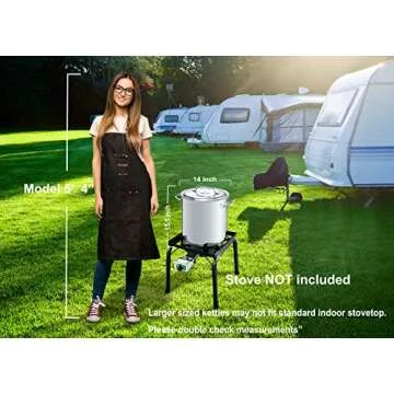 CONCORD Stainless Steel Stock Pot w/Steamer Basket. Cookware great for boiling and steaming (40 Quart)