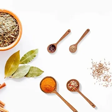 Measuring Spoon Set of 4 - Wood Kitchen Utensils for Cooking