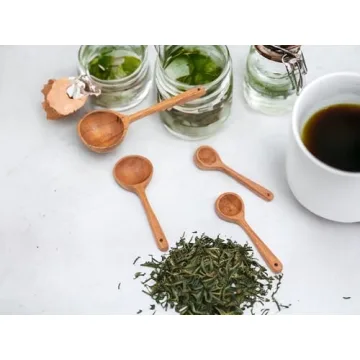 Measuring Spoon Set of 4 - Wood Kitchen Utensils for Cooking