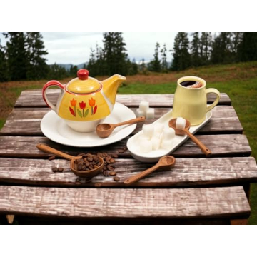 Measuring Spoon Set of 4 - Wood Kitchen Utensils for Cooking