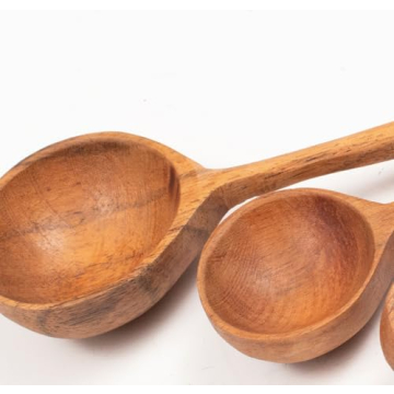 Measuring Spoon Set of 4 - Wood Kitchen Utensils for Cooking