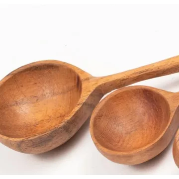 Measuring Spoon Set of 4 - Wood Kitchen Utensils for Cooking