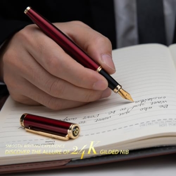 BEILUNER Luxury Fountain Pen 24K Gold Nib Elegant Gift