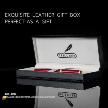 BEILUNER Luxury Fountain Pen 24K Gold Nib Elegant Gift