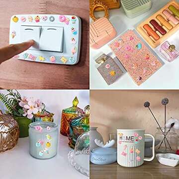 200 Mixed Candy Charms for DIY Crafts and Scrapbooking