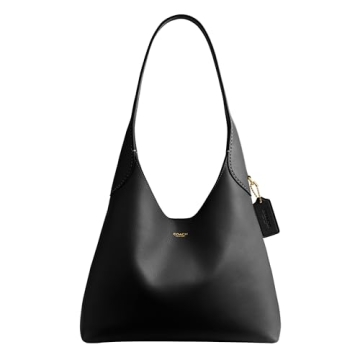 Coach Brooklyn Shoulder Bag 28 Black - Elegant Minimalist Leather Hobo