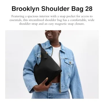 Coach Brooklyn Black Leather Shoulder Bag Minimalist Elegant