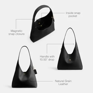 Coach Brooklyn Black Leather Shoulder Bag Minimalist Elegant