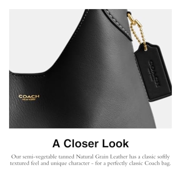 Coach Brooklyn Black Leather Shoulder Bag Minimalist Elegant