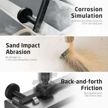 KES Matte Black Towel Bar, Stylish and Durable 27.6"