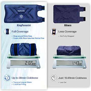 XXL Ice Pack Knee Wrap for Pain Relief and Recovery