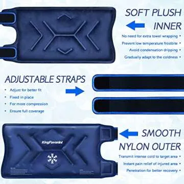 XXL Ice Pack Knee Wrap for Pain Relief and Recovery