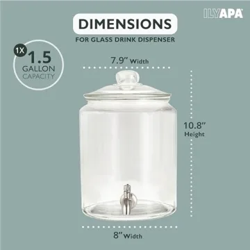 Elegant Ilyapa 1.5 Gallon Beverage Dispenser for Events