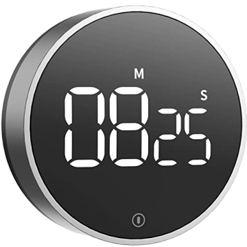 VOCOO Digital Kitchen Timer - Magnetic Countdown Countup Timer with Large LED Display Volume Adjusta...
