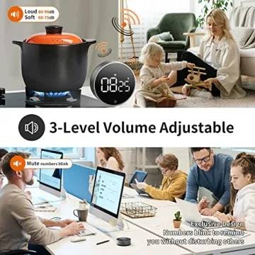 VOCOO Digital Timer - Easy to Use Magnetic Kitchen Timer