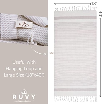 Soft and Stylish Ruvy Turkish Hand Towels Set of 2