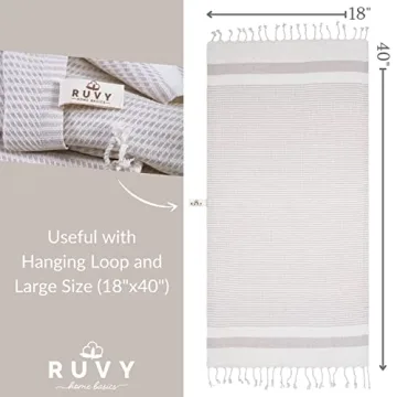 Soft and Stylish Ruvy Turkish Hand Towels Set of 2