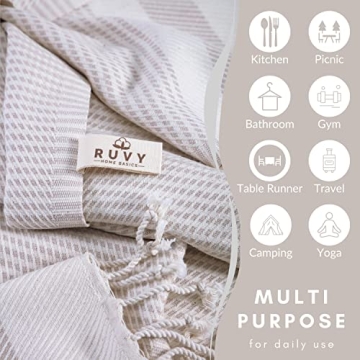 Soft and Stylish Ruvy Turkish Hand Towels Set of 2