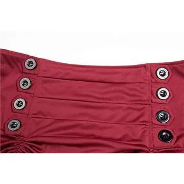 Alivila.Y Fashion Womens Steampunk Skirt Victorian High Low Dress 31706-Red-S