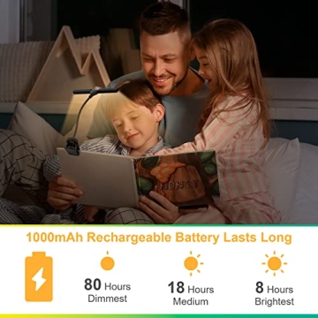 WINCHY Reading Light - Adjustable Clip-On LED for Night Reading