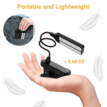 WINCHY Reading Light - Adjustable Clip-On LED for Night Reading