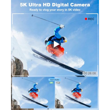 LIYTIFOR 5K Digital Camera - 80MP, 18X Zoom, Dual Screen Vlogging Camera