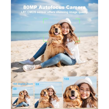 5K 80MP Digital Camera with Dual Screen for Creators