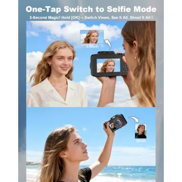 5K 80MP Digital Camera with Dual Screen for Creators