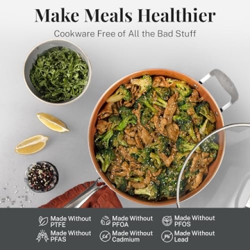 Gotham Steel Ceramic Cookware Set Non-Stick & Oven Safe