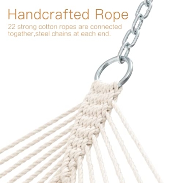 Gafete Cotton Double Hammock with Tree Straps and Hooks